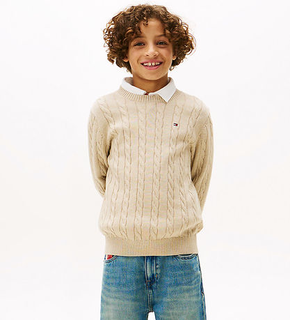 Tommy Hilfiger Bluse - Strick - Malted Milk HeatherBROWN