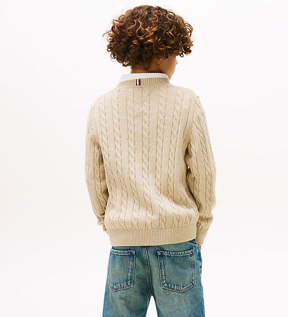 Tommy Hilfiger Bluse - Strick - Malted Milk HeatherBROWN