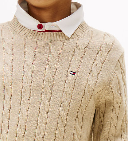 Tommy Hilfiger Bluse - Strick - Malted Milk HeatherBROWN