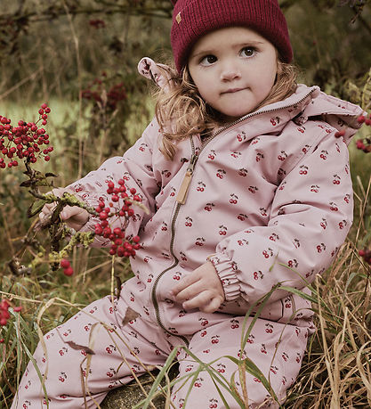 Lil' Atelier Snowsuit - NmfLasnow10 - AOP - Misty Rose/Cherry