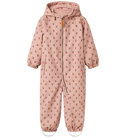 Lil' Atelier Snowsuit - NmfLasnow10 - AOP - Misty Rose/Cherry