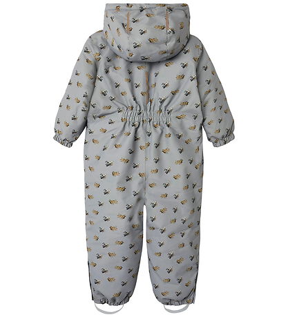 Lil' Atelier Snowsuit - NmmLasnow10 - AOP - Ultimate Grey/Airp