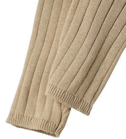 Name It Leggings - Knitted - Rib - NbnOmun - Iceland Fossil