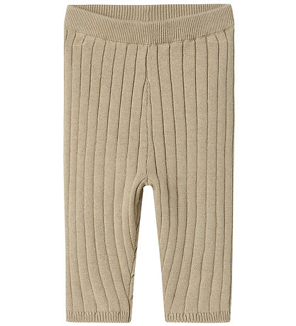 Name It Leggings - Knitted - Rib - NbnOmun - Iceland Fossil