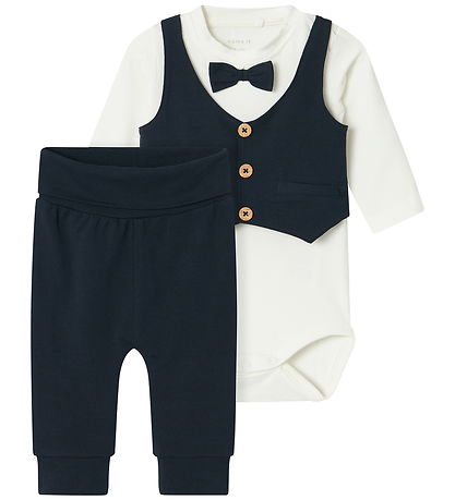 Name It Bodysuit l/s - NbmAdam - Dark Sapphire/Solid Mortgage