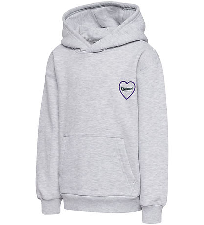 Hummel Kapuzenpullover - HmlJR - Heartfield - Light Grey Melange