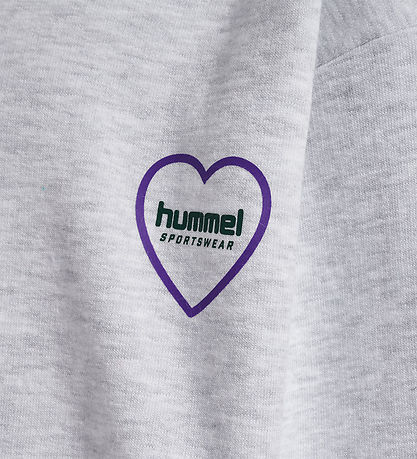 Hummel Kapuzenpullover - HmlJR - Heartfield - Light Grey Melange
