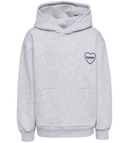 Hummel Kapuzenpullover - HmlJR - Heartfield - Light Grey Melange