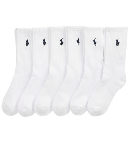 Polo Ralph Lauren Socks - 6-Pack - Crew - White