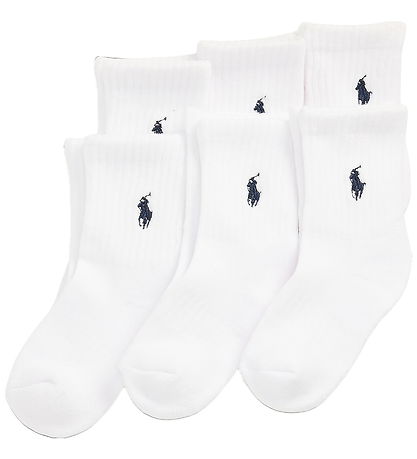 Polo Ralph Lauren Socks - 6-Pack - Crew - White
