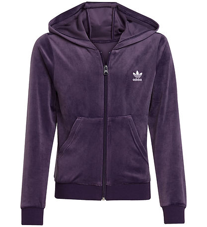 adidas Originals Cardigan - Velours - Aurplu/White