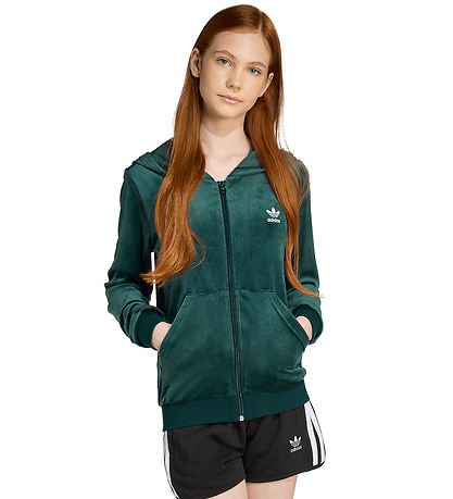 adidas Originals Cardigan - Velours - Aurivy/White
