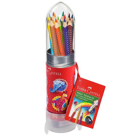 Faber-Castell Buntstifte m. Bleistift Anspitzer - 15 st. - Multi