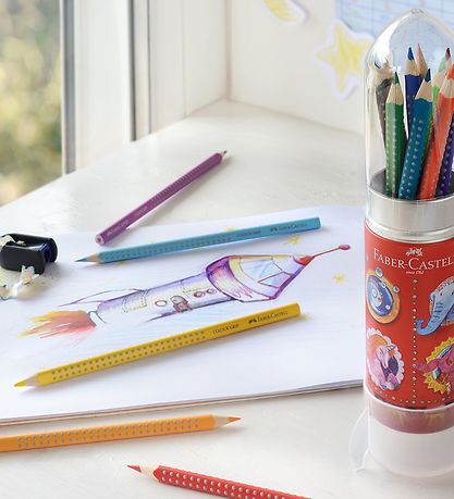 Faber-Castell Buntstifte m. Bleistift Anspitzer - 15 st. - Multi