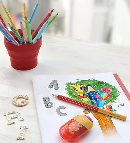 Faber-Castell Kopp For vann/børste - Click&Go - Rød