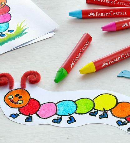 Faber-Castell Vaxlitir - 12 Stk. - Jumbo - Multi