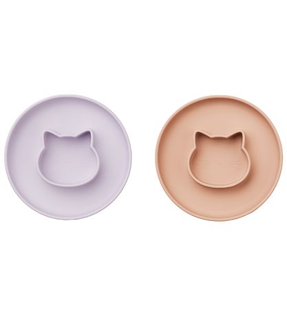 Liewood Plates - 2-Pack - Silicone - Gordon - Cat - Light La