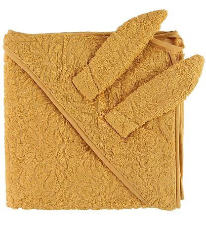 Pippi Baby Hooded Towel - 83x83 - Mineral Yellow