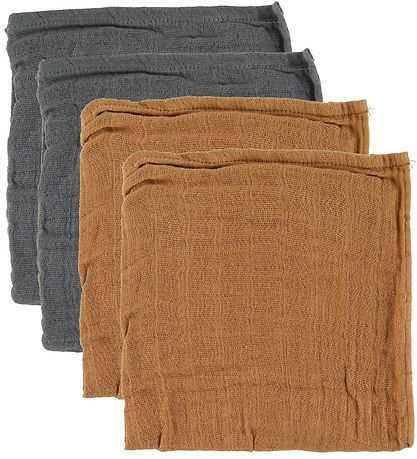 Pippi Baby Spucktücher - 65x65 - 4er-Pack - Indian Tan