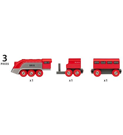 BRIO World Streamline Train - 3 pieces- Red 33557