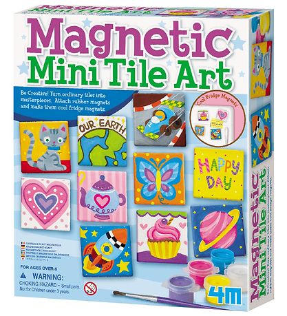 Ensemble d'aimants Paint It Yourself 4M - 10 tuiles - aimant pou