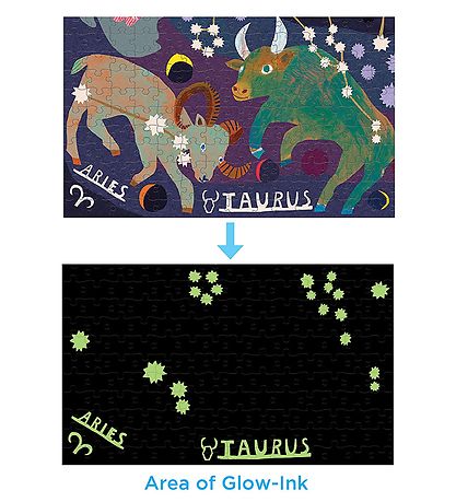 Eeboo Glow In The Dark Puzzle - 1000 Pieces - Zodiac