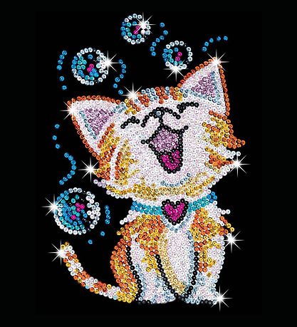 Sequin Art Creation Set - Bubbles - Kitten