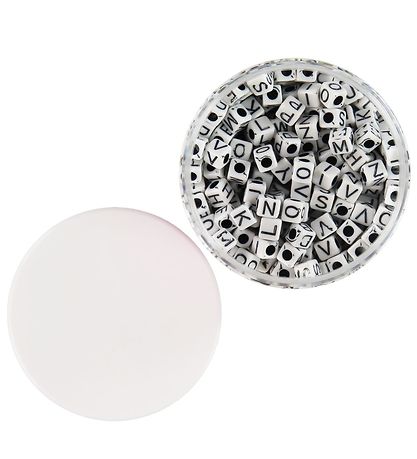 Pearl'n Fun Perlur - Bókstafir - 125 grömm - Svart/Hvítt