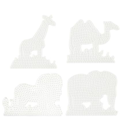 Hama Midi Perluspjald - 4 Stk. - Læfing/úlfalda/fíll/Gíraffi