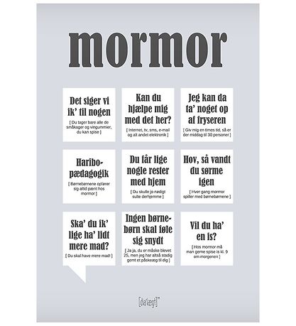 Dialægt Poster - 30x42 - Mormor
