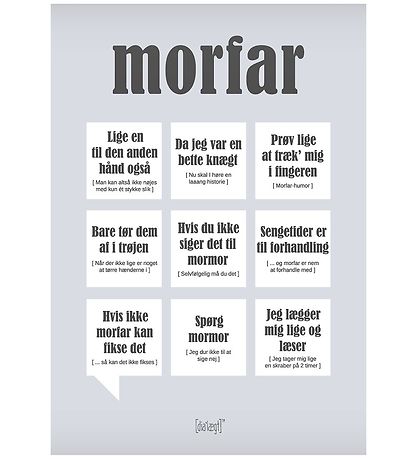 Dialægt Poster - 30x42 - Grootvader