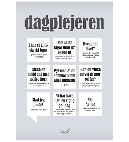 Dialægt Veggspjald - 50x70 - Dagforeldri