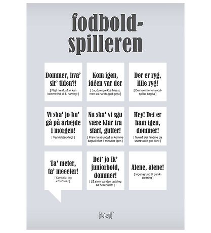 Dialægt Poster - 50x70 - Fodboldspilleren