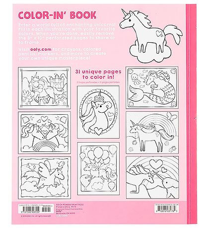 Ooly - Color-In Book - Enchanting Unicorns