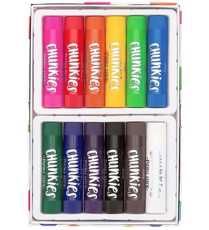 Ooly Jumbo Markers - Chunkies Paint Sticks - 12 pcs - Multicolou