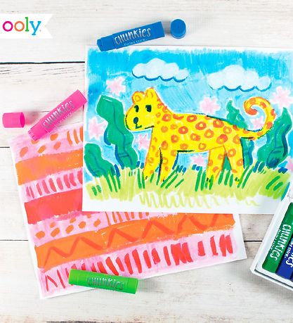 Ooly Jumbo Markers - Chunkies Paint Sticks - 12 pcs - Multicolou