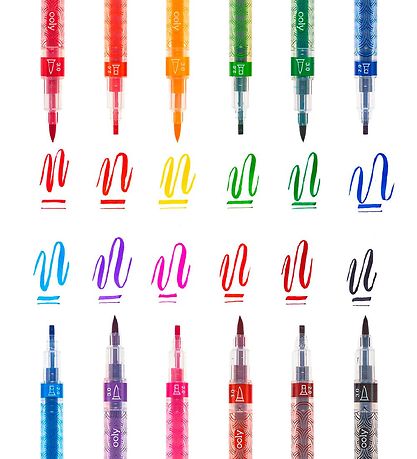 Ooly Markers - Calligraphy Duo - 12 pcs - Multicoloured