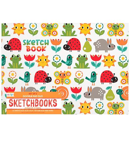 Ooly Sketchbook - 2er-Pack - Sunshine Garden