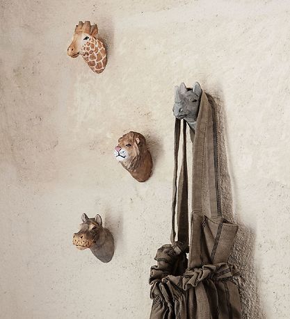 ferm Living Wall Hook - 9,5x9,5x5 cm - Handmade Wood - Sebra