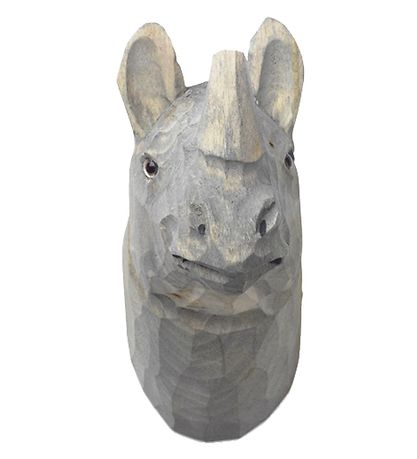 ferm Living Knopp - Handsnickrat trä - 9,5x9,5x5 cm - Noshörning
