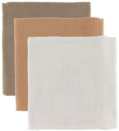 That's Mine Hydrofiele Doek - 70x70 - 3-pack - Beige/Brown/Golde