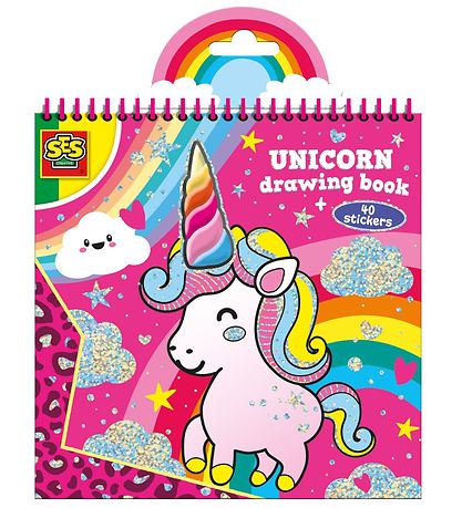 SES Creative - Unicorn Drawing Book w. Stickers