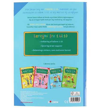 Forlaget Bolden Activity Book - Book about the numbers 1-10 - Da