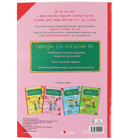 Forlaget Bolden Activity Book - Min Første Skrive-Bog - Danish