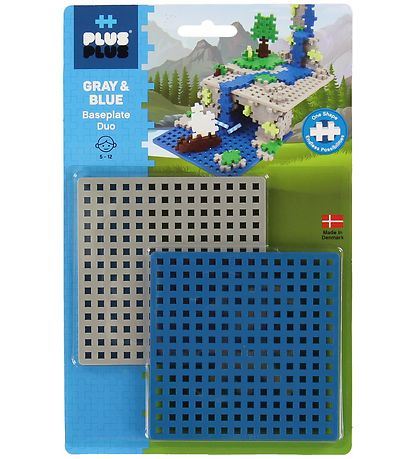 Plus-Plus Baseplate Duo - Blue/Grey