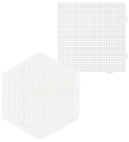 Hama Midi Pegboard - 4 pcs - Circle/Heart/Square/Hexagon