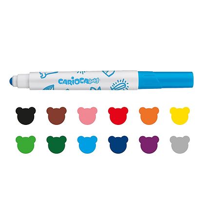 Carioca Baby Markers - 12 pcs - Multicoloured