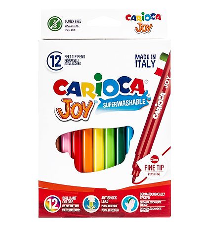 Carioca Fine Tip Markers - 12 pcs - Multicoloured
