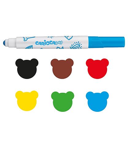 Carioca Baby Markers - 6 pcs - Multicoloured