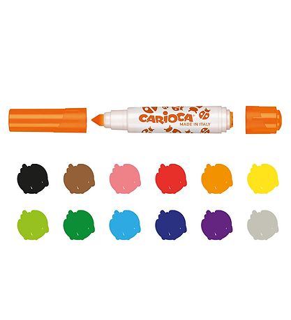 Carioca Stamp Markers - 12 pcs - Multicoloured